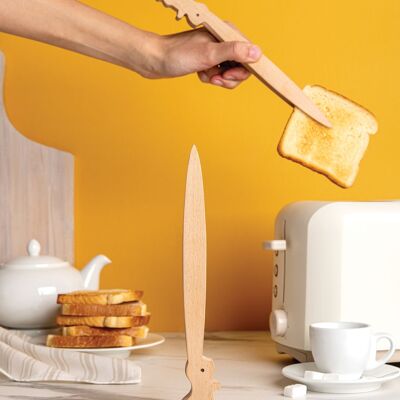 Bernie wooden toast tongs | Bunny design