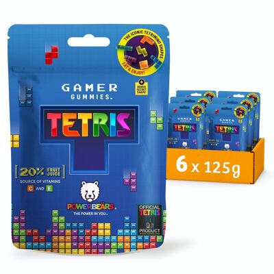 TETRIS Fruchtgummis con un 20 % de Fruchtsaft más Vit. C+E (6x125g)