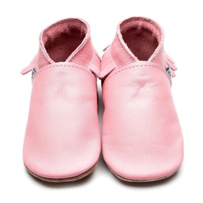 Baby Moccacins with Suede or Rubber Sole - Pinks