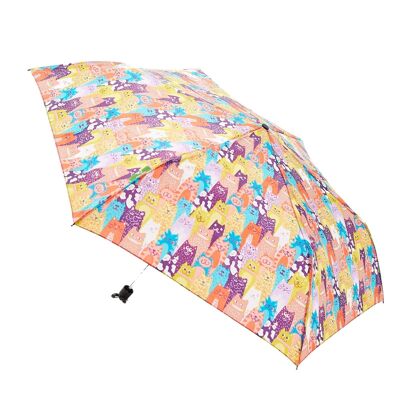 Eco Chic faltbarer Mini-Regenschirm, der Katzen stapelt