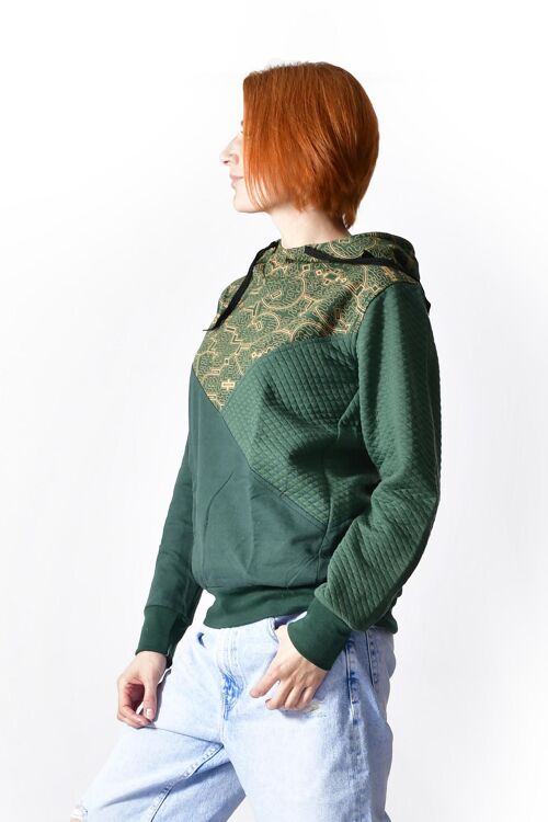 Lucy Panelled Chic Hoodie_Bohemian Winter Hood, Jacket Printed