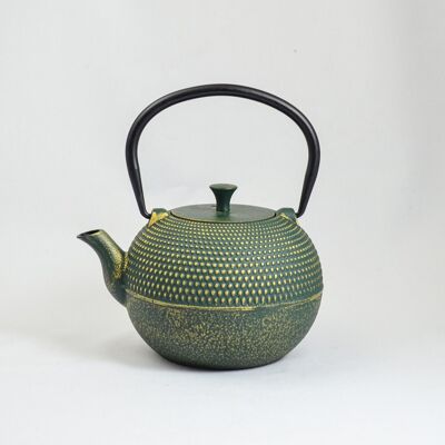 Cast Iron Teapot | iron jug | Grain 0.8l green