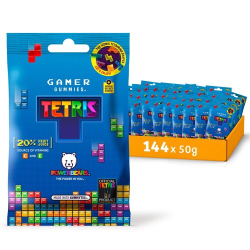 TETRIS Fruchtgummis mit 20% Fruchtsaft plus Vit. C+E (144x50g)