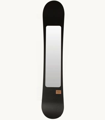Miroir noir upcyclé design eco-friendly 2