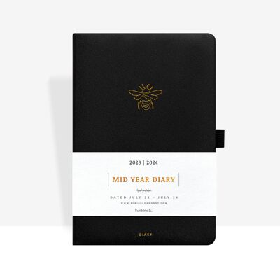 A5 MID-YEAR DIARY - GOLD BEE