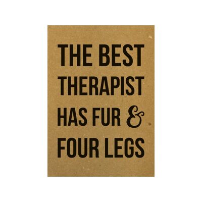 Postcard The best therapist has fur & four legs