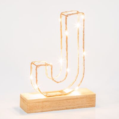Letra de luz - J