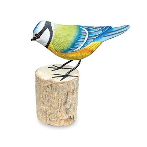 Hand Painted Wooden Blue Tit