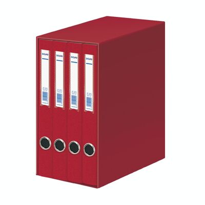 Oficolor module with 4 red folio size folders