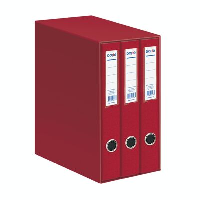 Oficolor module with 3 red folio size folders
