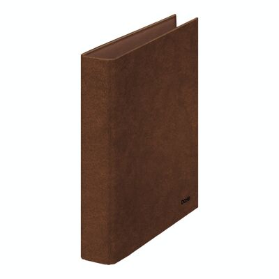 Leather folder lined with 2 rings of 40 mm folio size