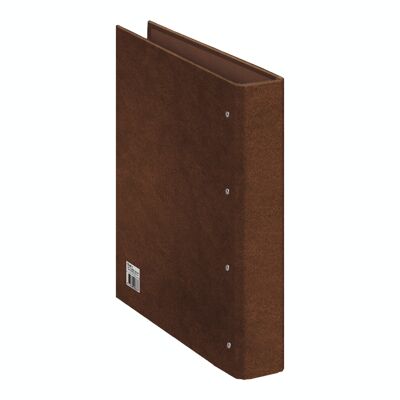 Leather folder lined with 4 rings of 40 mm folio size