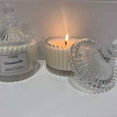 CITRONELLA BONBONNERE SCENTED CANDLE 70 G OF 100% VEGETABLE SOYA WAX