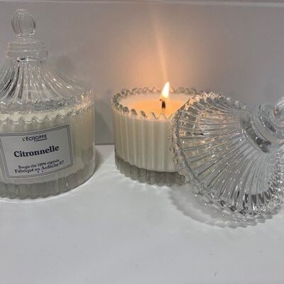 CITRONELLA BONBONNERE SCENTED CANDLE 70 G OF 100% VEGETABLE SOYA WAX