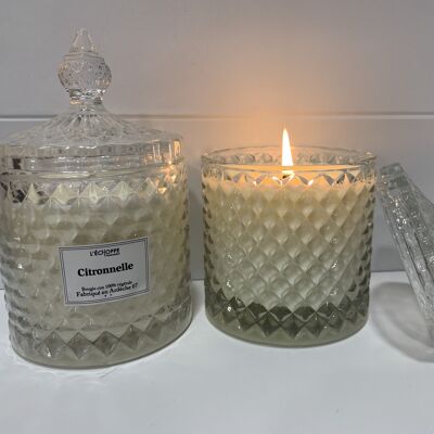 CITRONELLA BONBONNIERE SCENTED CANDLE 200 G OF 100% VEGETABLE SOYA WAX