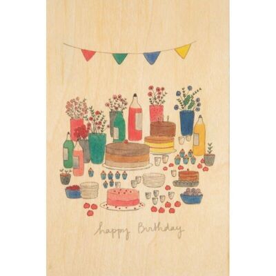 Carte postale en bois - petit gramme HB