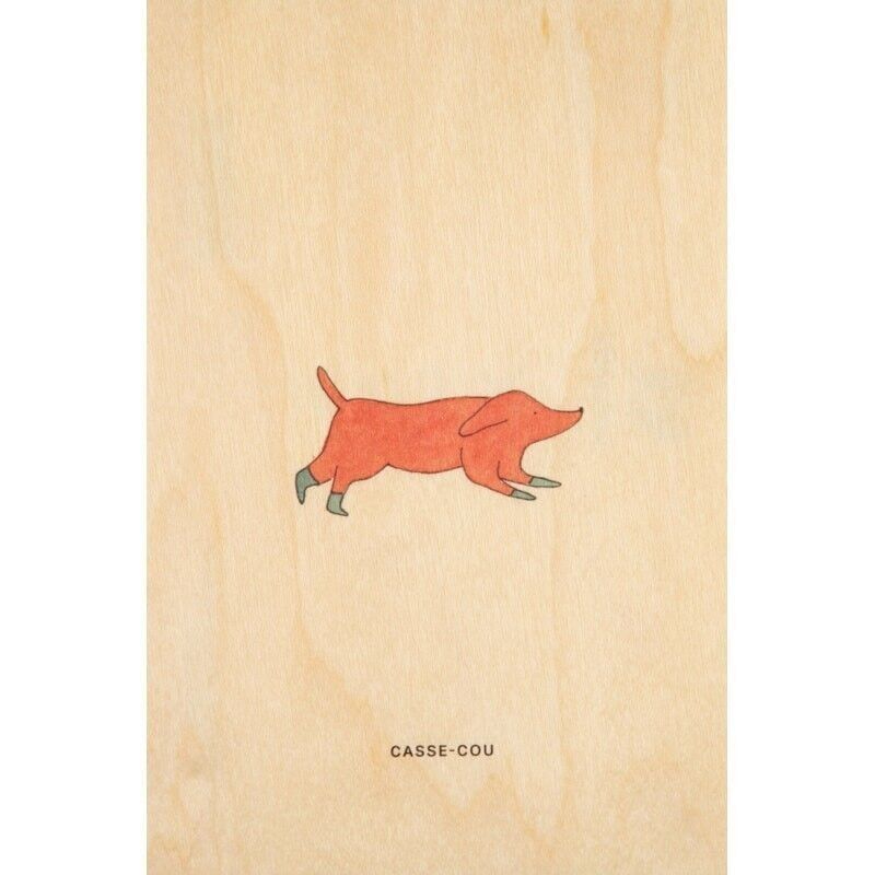 Postal de madera - pequeño gramo temerario