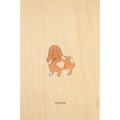 Cartolina di legno - piccolo cuculo grammo