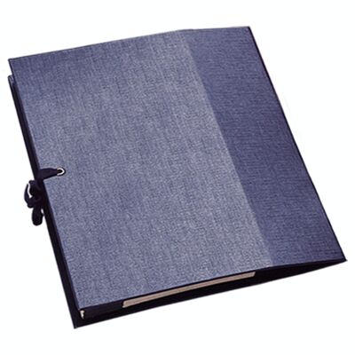 Black folio size accordion folder