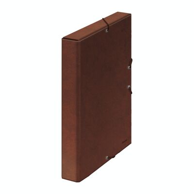 Box for projects spine 3 cms leather color