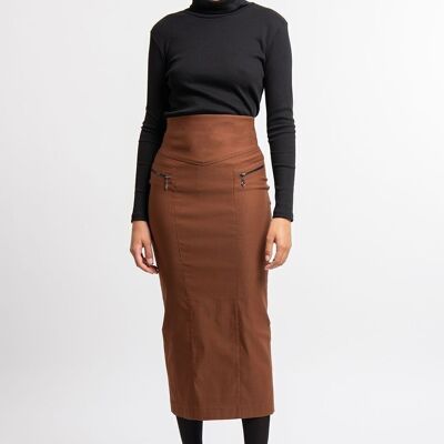 Falda marrón BUZENVAL