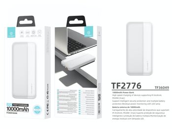 TECHANCY Power Bank 10 000 mAh, batterie externe pour téléphone portable mince et légère 4