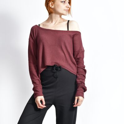Crop & cold toP_Bohemian eco-friendly knitted crop top_