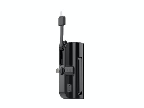 TECHANCY Mini Portable Charger for iPhone Samsung Xiaomi Huawei with Built in Cable