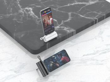 TECHANCY Mini chargeur portable pour iPhone Samsung Xiaomi Huawei avec câble intégré 2