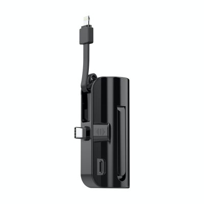 TECHANCY Tragbares Mini-Ladegerät für iPhone Samsung Xiaomi Huawei mit integriertem Kabel