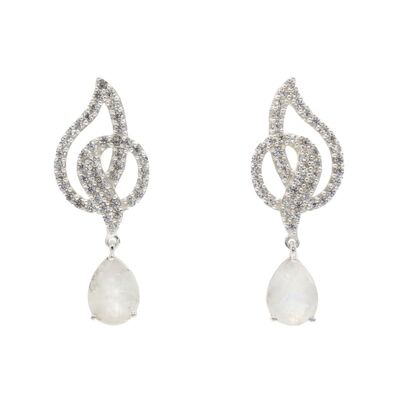 Linares silver moonstone earrings