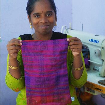 Grands sacs-cadeaux en sari avec cordon de serrage 16
