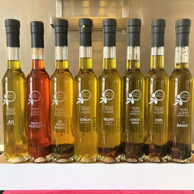 collection of 8 flavored oils 250 ml
