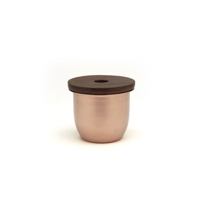 C3 | Kleiner Behälter aus Kupfer mit Holzdeckel
