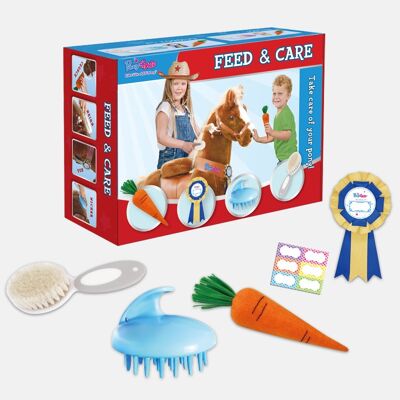 PonyCycle toy Accessories Feed & Care Set - Rose et Bleu