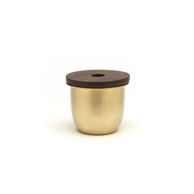 C3 | Small Container in Brass with Wood Lid