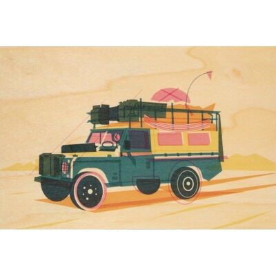 Cartolina di legno - viaggio in Land Rover