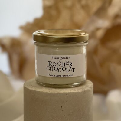 Roccia al cioccolato | Barattolo di vetro da 200 g | candela vegetale