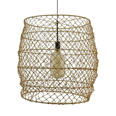 Hanging lamp in braided tissue paper Hermione large Model