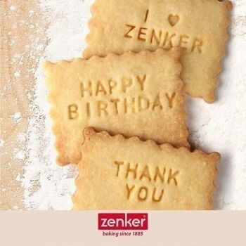Tampon alphabet pour biscuit Zenker Smart Pastry 2