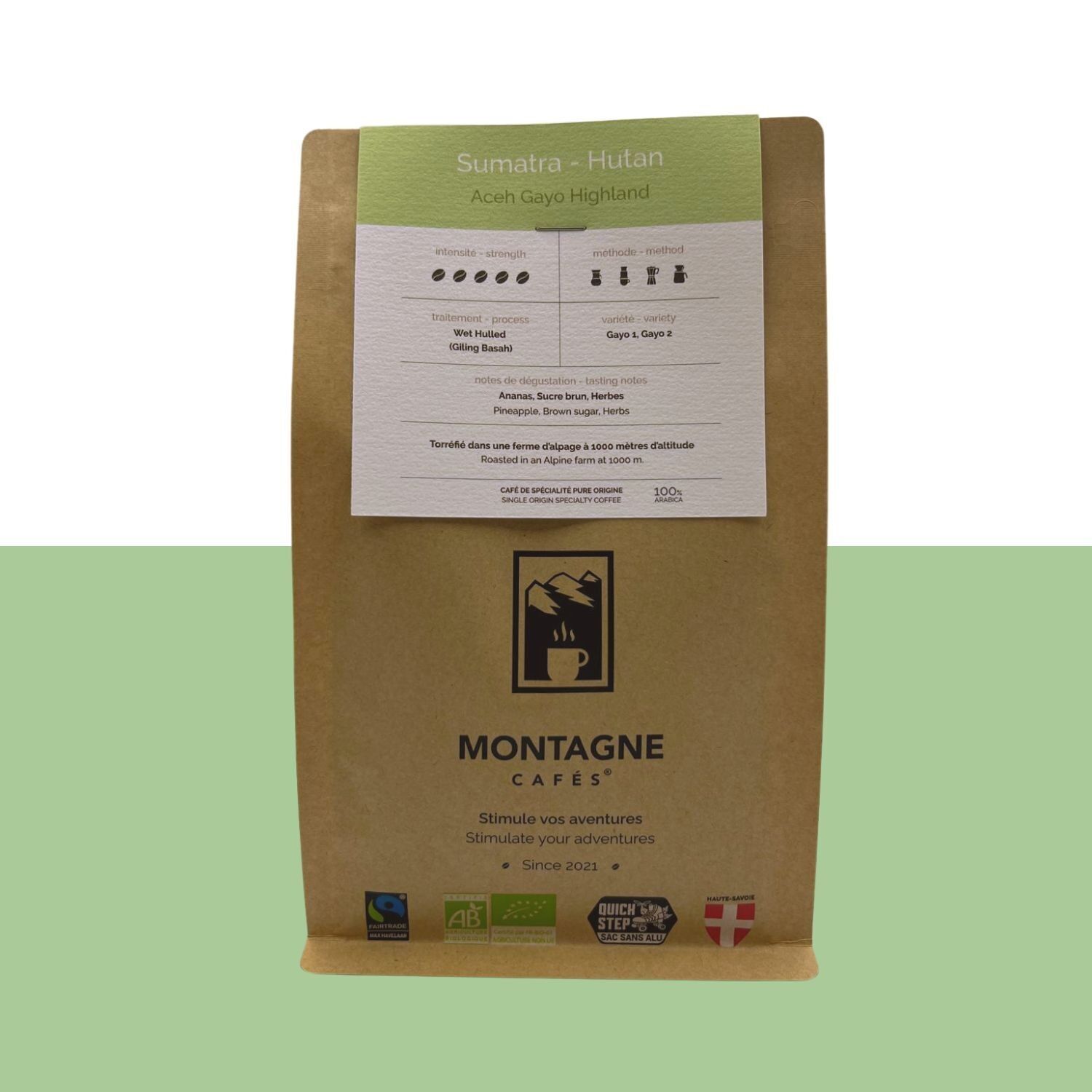 Grani di caffè biologico Grand Cru Sumatra | Hutan - Specialità di caffè torrefatto in Alta Savoia