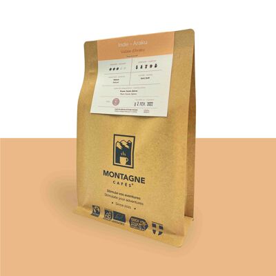 Granos de café de comercio justo orgánicos de la India | Araku 250g