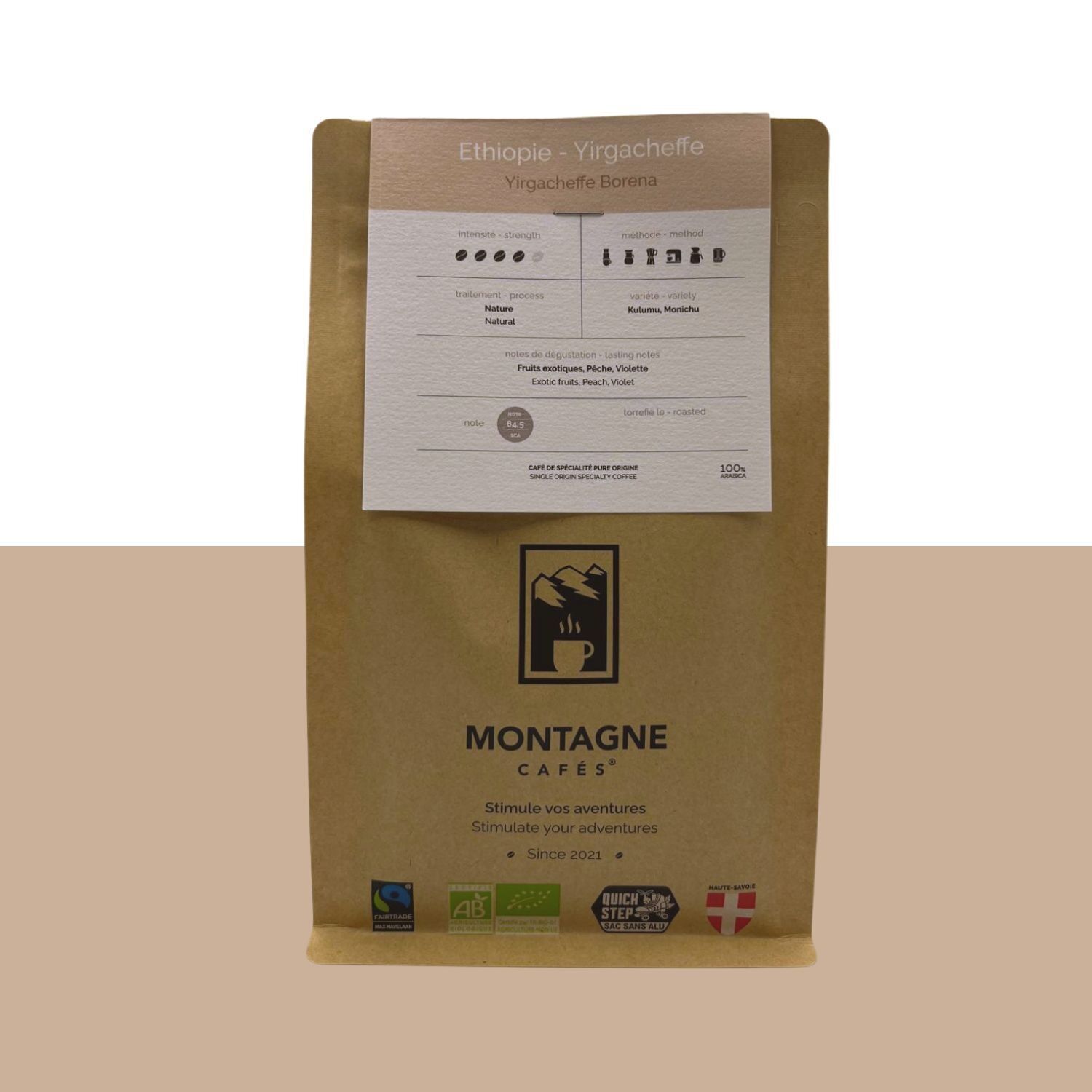 Chicchi di caffè 5kg Specialità di caffè biologico dell'Etiopia | Yirgacheffe biologico e del commercio equo e solidale