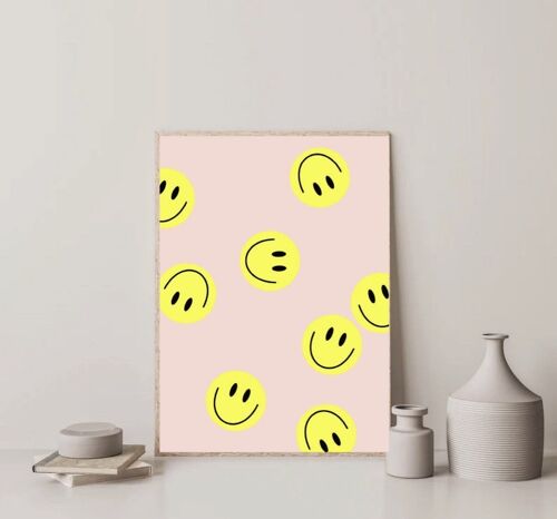 Poster A4 Flying Smiley