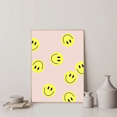 Poster A4 Flying Smiley