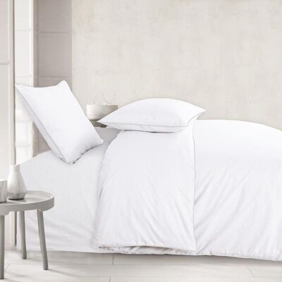 SET OF 3 PIECES DUVET COVER WHITE EDGE 220x240 cm