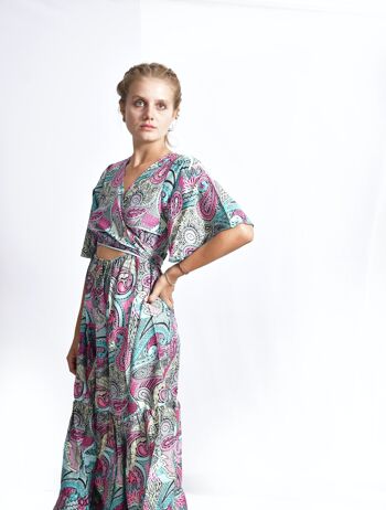 Lilly Front Tie Mini Dress_Bohemian eco-friendly mini dress 2