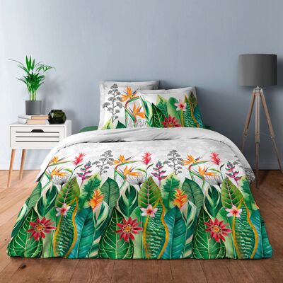 GUADELOUPE 4-PIECE DUVET COVER SET WITH 140x190 FITTED SHEET