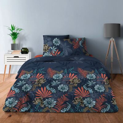 SET OF 4 PIECES DUVET COVER LAGOON WITH FITTED SHEET IN 140x190