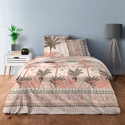 4 PIECE SET MIAMI DUVET COVER WITH FITTED SHEET IN 140x190